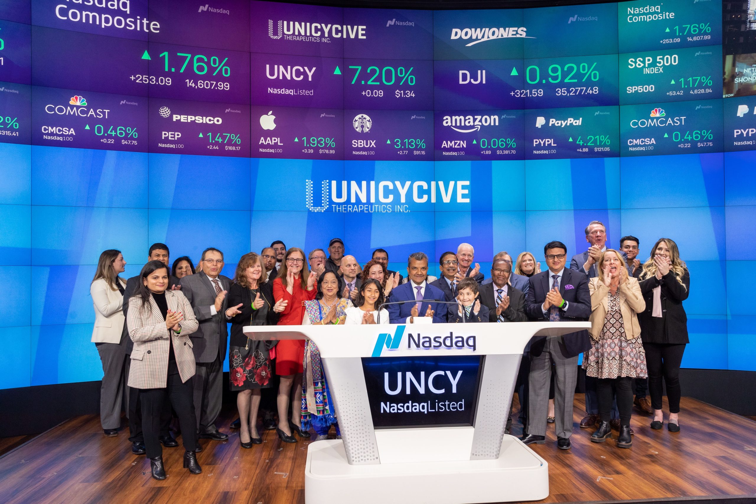 Unicycive Therapeutics Rings Nasdaq Closing Bell in Recognition of National Kidney Month - April 2022