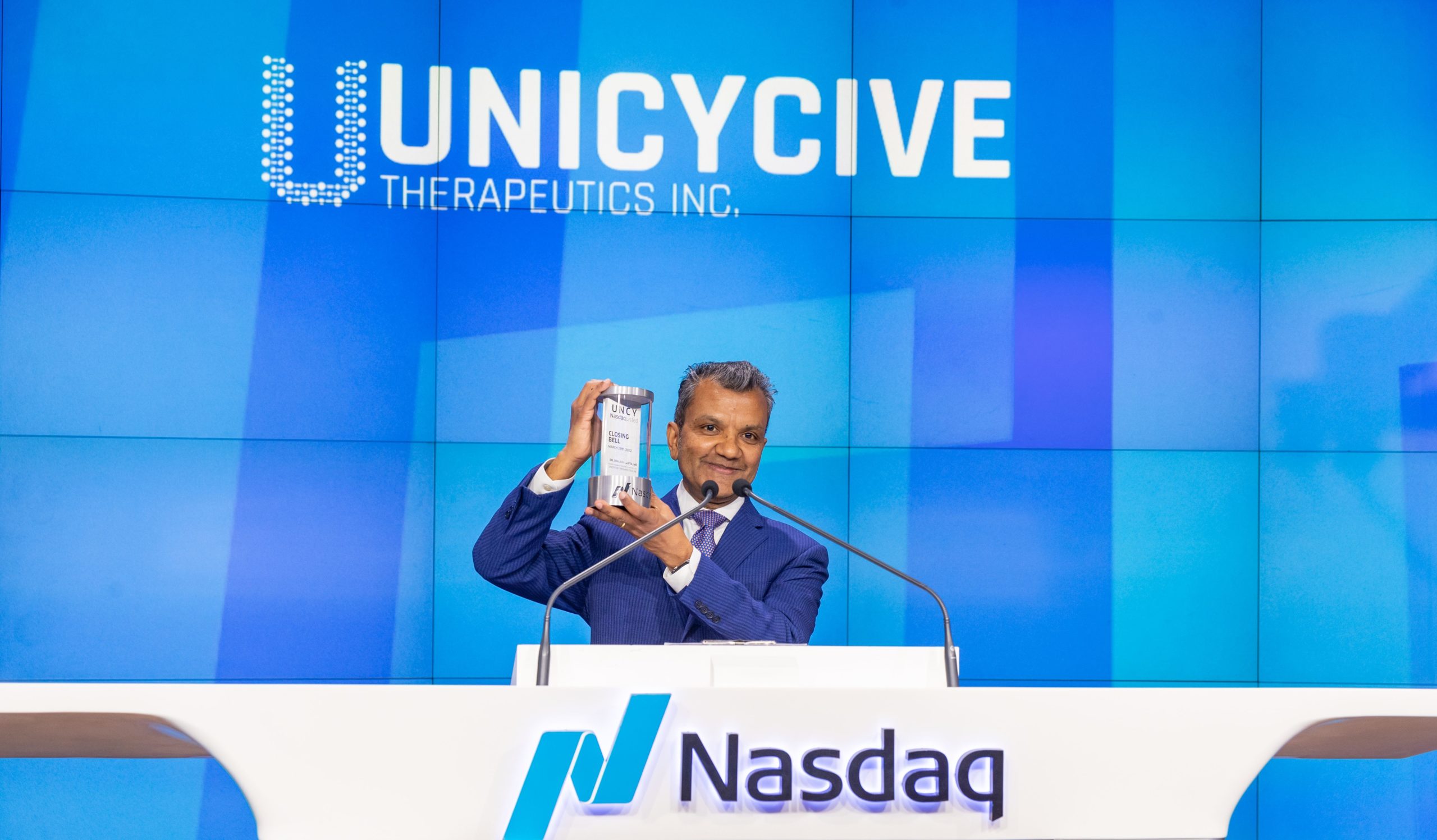 Unicycive Therapeutics Rings Nasdaq Closing Bell in Recognition of National Kidney Month - April 2022